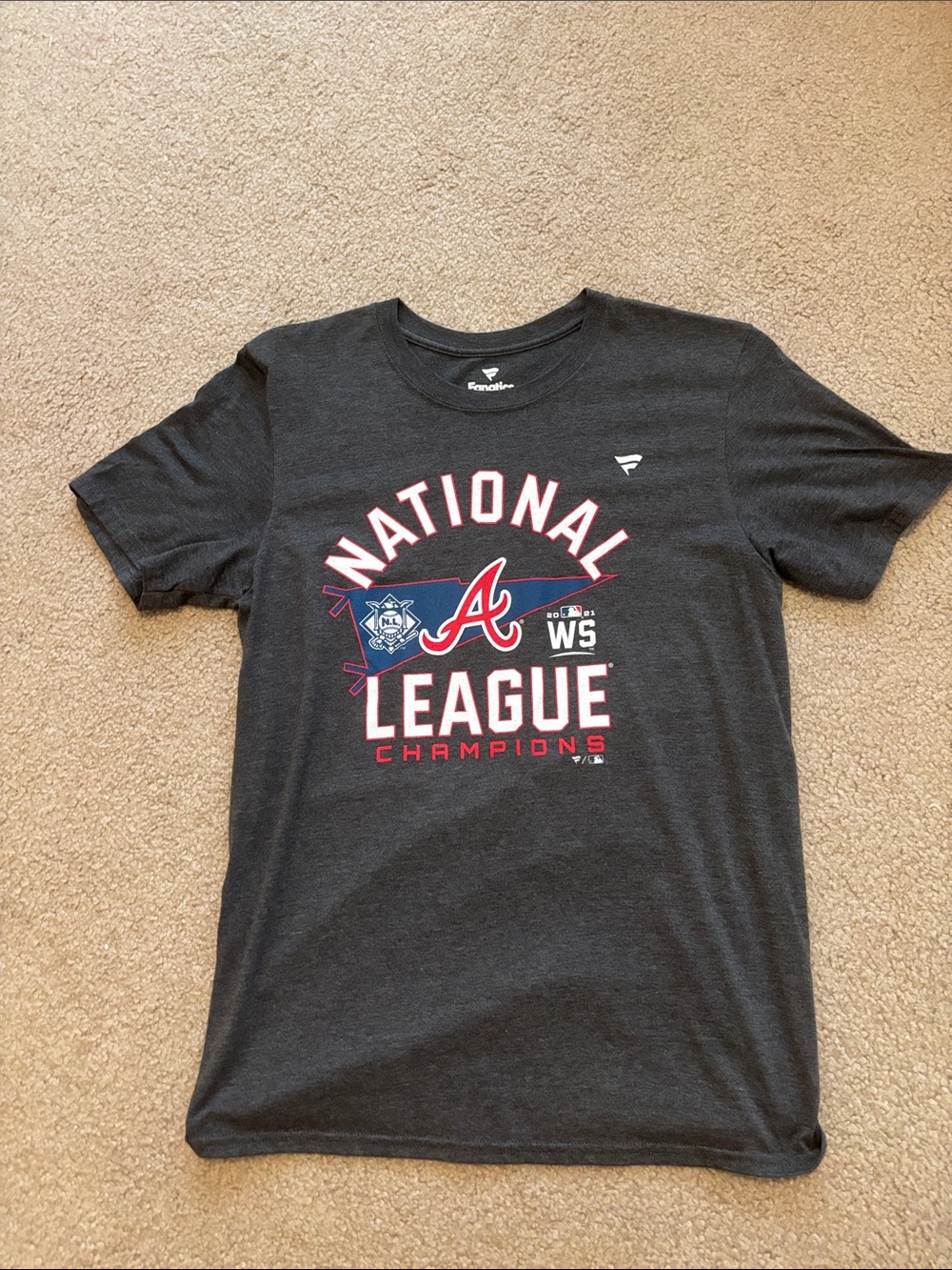 Fanatics Gray Atlanta Braves National League Champions Tee